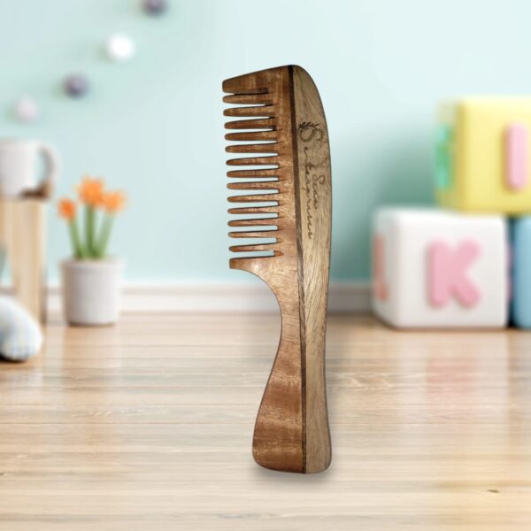 Kacchi Neem Wooden Comb Hair Growth Long Lastick Stylish Hair Comb Tool For Womens & Mens