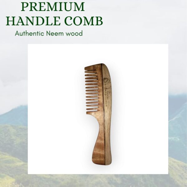 Kacchi Neem Wooden Comb Hair Growth Long Lastick Stylish Hair Comb Tool For Womens & Mens - Image 3