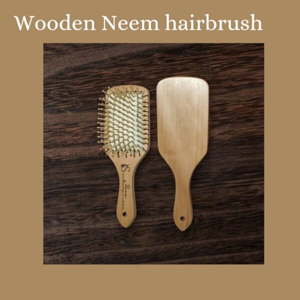 Wooden Hair Comb Curly Hair Paddle Brush Brown Regular Hair Comb Pack Of 1