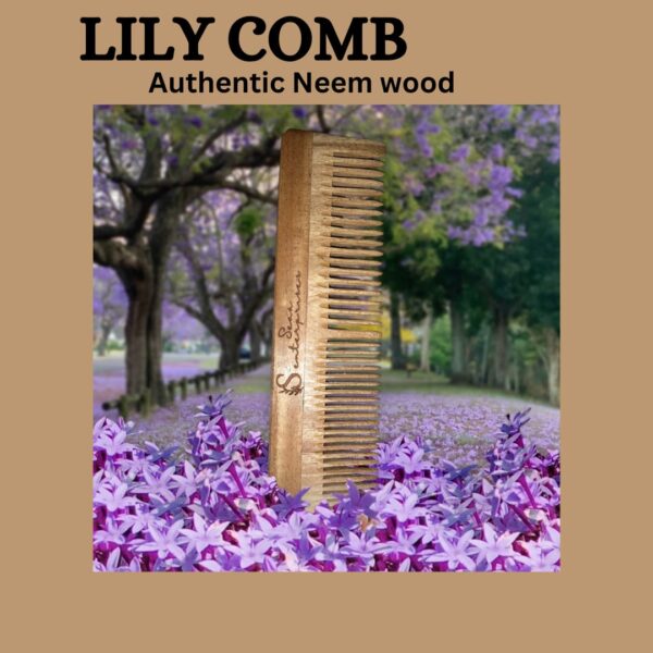 Seaa Wooden Eco Friendly Neem Comb Hair Care Growth Regular Use Lily Comb - Image 2