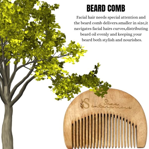 Wooden Beard Comb for Men – Stylish & Portable - Image 3