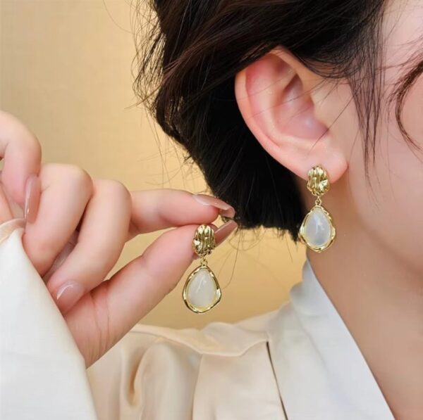 Western Water Drop Gold Platted Earring & Studs Trendy Korean - Image 4