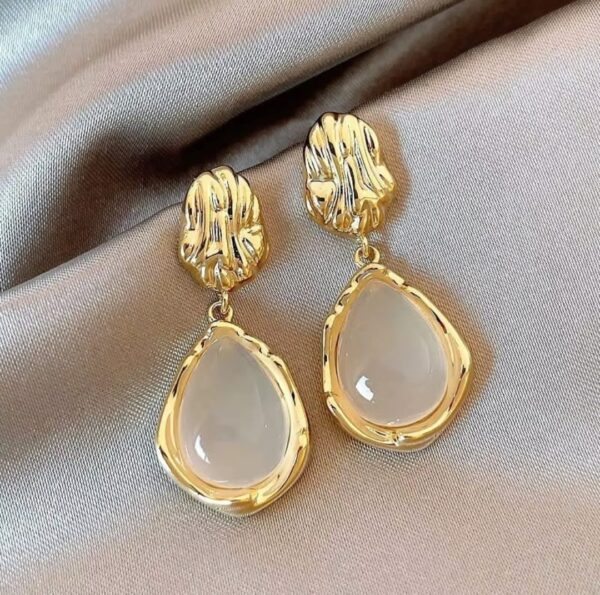 Western Water Drop Gold Platted Earring & Studs Trendy Korean - Image 3