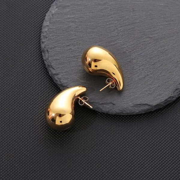 Korean Earrings For Women Girls Water Drop Celebrity Fashion Earring Trendy Stylish Fancy Tear Drop Earring Set Stud Earring Drops & Danglers Gold Gold Plated