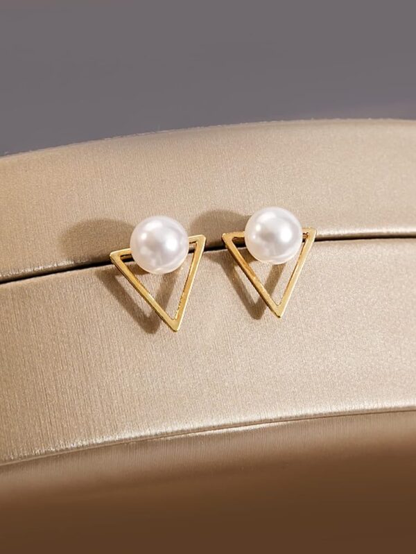 Simple Creative Geometric Stud Earrings Faux Pearl Earring Wedding Jewelry | Jewelry & Watches | Fashion Jewelry | Earrings - Image 5