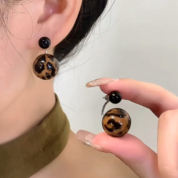 Seaa's magical black leopard print Earrings stud - Image 4