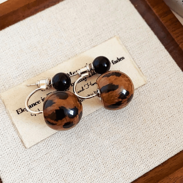 Seaa's magical black leopard print Earrings stud - Image 5