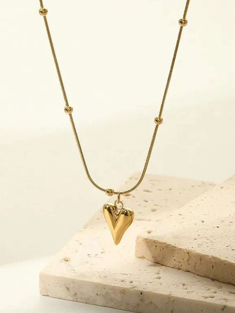 Golden Heart of Grace Pendant Necklace - Image 3