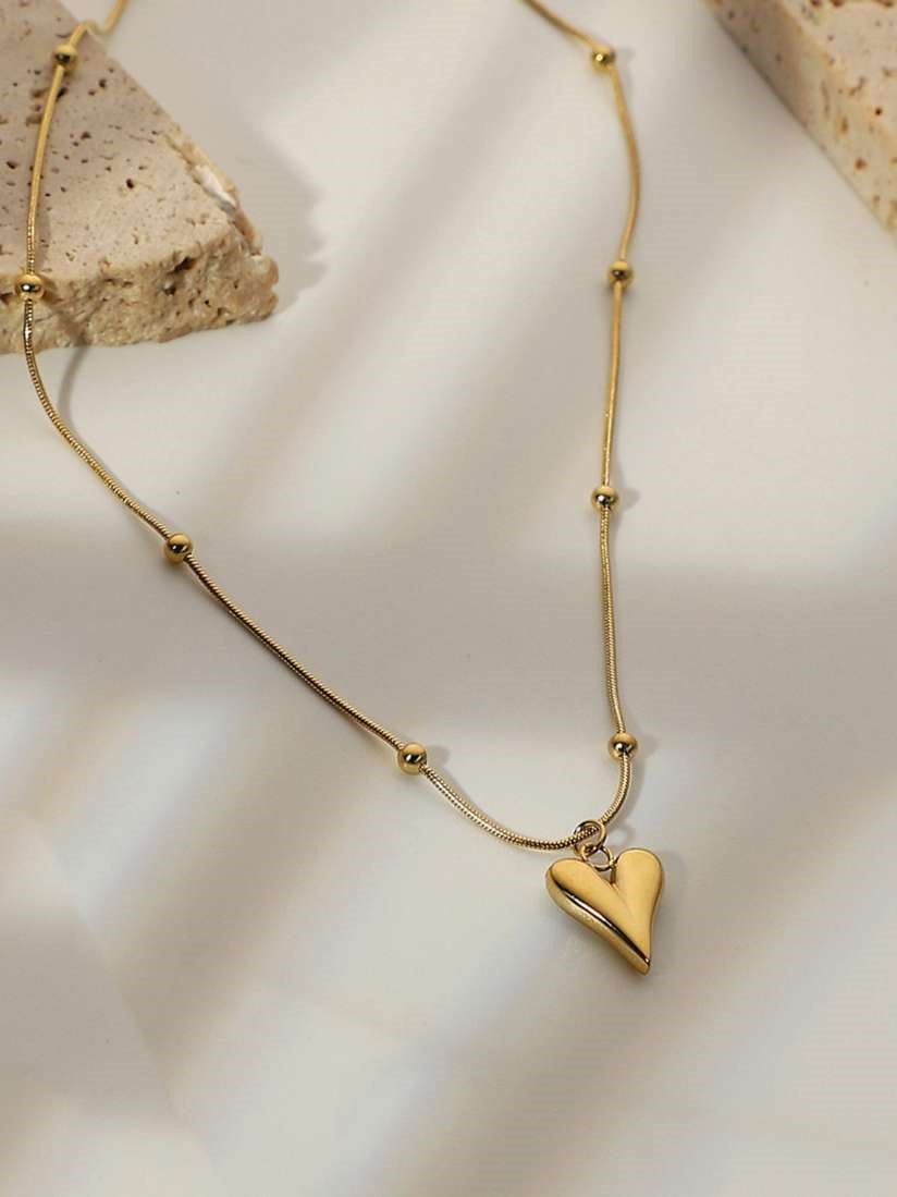 Golden Heart of Grace Pendant Necklace - Image 2